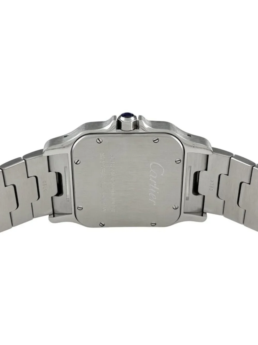 Cartier Santos Galbe XL Watch SS YG Automatic Winding Silver